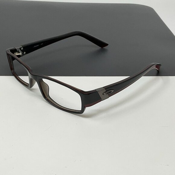 Oakley Gasket Black Red Rectangle Eyeglasses Frames 53-18 136